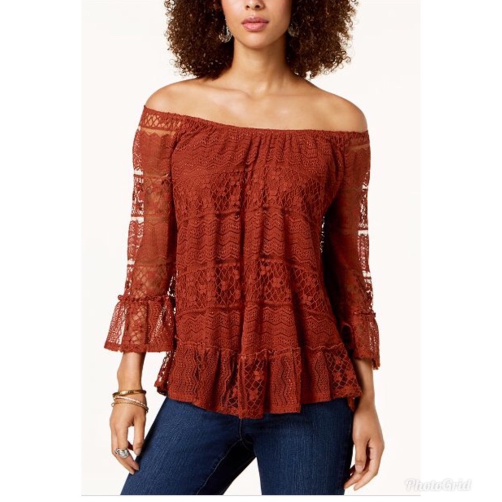Style & Co women’s off the shoulder lace top.